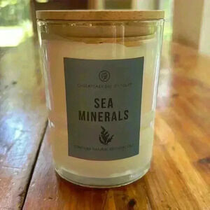 Chesapeake Bay Candle..Scent "Sea Minerals" 8.8 Oz. Frosted Container Lit Once